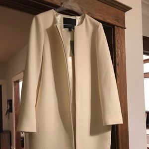 JCREW DOUBLE CLOTH COLLARLESS COAT